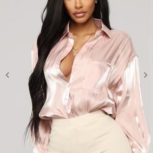Fashion Nova Satin button up